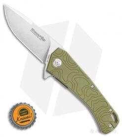 Black Fox Echo Linerlock Knife Green G-10 (3.25" Stonewash) -Fox Knives Shop Black Fox Echo Linerlock Knife Green G 10 3.25 Stonewash BF7460D BHQ 114840 LS Bottlecap