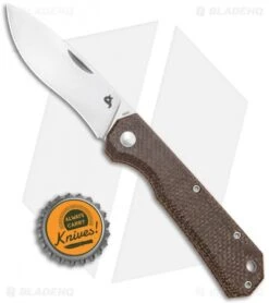 BlackFox Ciol Slip Joint Knife Brown Micarta (2.75" Stonewashed) -Fox Knives Shop BlackFox Ciol SJ Brown Micarta SW BHQ 121748 jr bottlecap