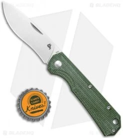 BlackFox Ciol Slip Joint Knife Green Micarta (2.75" Stonewashed) -Fox Knives Shop BlackFox Ciol SJ Green Micarta SW BHQ 121747 jr bottlecap