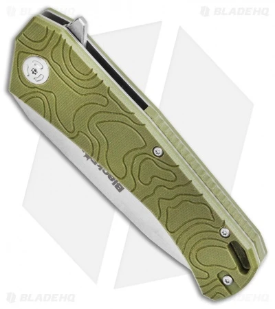 BlackFox Echo 1 Liner Lock Flipper Knife OD Green (3.25" Stonewash) 2 BlackFox Echo 1 Liner Lock Flipper Knife OD Green (3.25" Stonewash) - Image 2