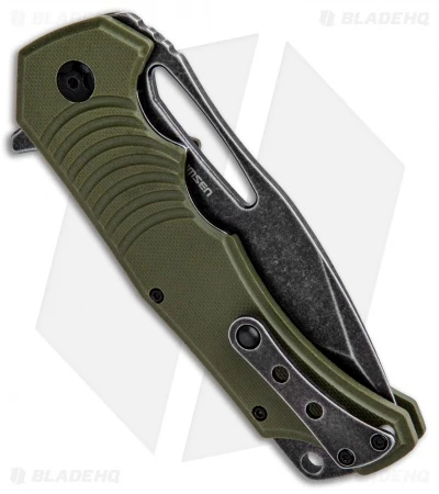 BlackFox Hugin Flipper Knife Green G-10 (4" Black Stonewash) BF-721 G 3 BlackFox Hugin Flipper Knife Green G-10 (4" Black Stonewash) BF-721 G - Image 3
