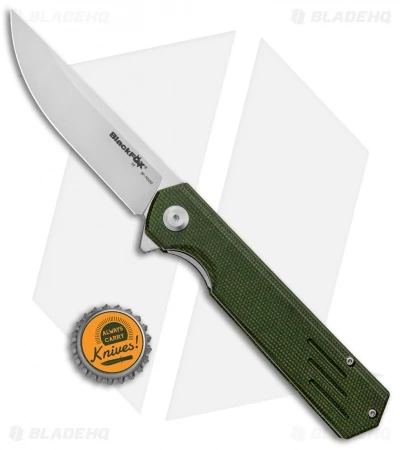 BlackFox Revolver Liner Lock Knife Green Micarta (3.5" Satin) 4 BlackFox Revolver Liner Lock Knife Green Micarta (3.5" Satin) - Image 4