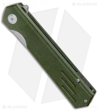 BlackFox Revolver Liner Lock Knife Green Micarta (3.5" Satin) 2 BlackFox Revolver Liner Lock Knife Green Micarta (3.5" Satin) - Image 2