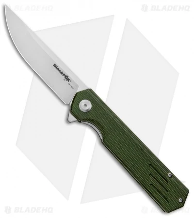 BlackFox Revolver Liner Lock Knife Green Micarta (3.5" Satin) 1 BlackFox Revolver Liner Lock Knife Green Micarta (3.5" Satin)
