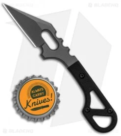 BlackFox Panchenko Spike Tactical Fixed Blade Neck Knife Black G-10 (1.5" Gray) -Fox Knives Shop BlackFox Spike BF 728 02FX172 BHQ 86104 jr bottlecap