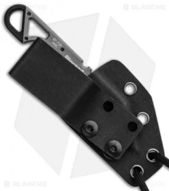 BlackFox Panchenko Spike Tactical Fixed Blade Neck Knife Black G-10 (1.5" Gray) -Fox Knives Shop BlackFox Spike BF 728 02FX172 BHQ 86104 jr sheath