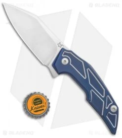 Fox Knives Phoenix Bharucha Frame Lock Knife Blue Titanium (3.50" Satin) -Fox Knives Shop Boker FX 531TIBL Phoenix Bharucha 01FX120 BHQ 117277 jr bottlecap