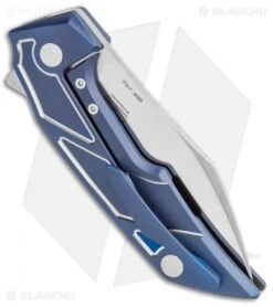 Fox Knives Phoenix Bharucha Frame Lock Knife Blue Titanium (3.50" Satin) -Fox Knives Shop Boker FX 531TIBL Phoenix Bharucha 01FX120 BHQ 117277 jr side