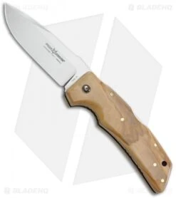 Fox Knives Elite Lockback Knife Olive Wood (4" Satin)