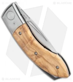 Fox Knives Dream Catcher Liner Lock Knife Olive Wood (3" Satin) -Fox Knives Shop Fox Dream Catcher Wood Satin 01FX441OL BHQ 114714 jr side