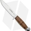 Fox Knives European Hunter 610/13 Fixed Blade Brown Leather (5.3" Satin) 02FX045