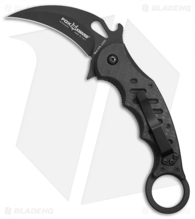Fox Karambit Liner Lock Knife Carbon Fiber/G-10 (2.75" Black) 1 Fox Karambit Liner Lock Knife Carbon Fiber/G-10 (2.75" Black)
