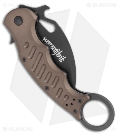 Fox Knives Karambit Folder Knife Brown Aluminum (3.2" Black) 3 Fox Knives Karambit Folder Knife Brown Aluminum (3.2" Black) - Image 3