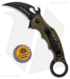 Fox Karambit Liner Lock Knife OD Green G-10 (2.5" Black) 599OD -Fox Knives Shop Fox Karambit OD Green G 10 Black 599OD BHQ 87940 jr bottlecap