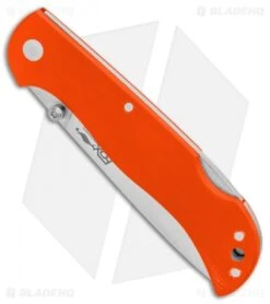 Fox Knives 500 Folder Lock Back Knife Orange G-10 (3.125" Satin) 500 O -Fox Knives Shop Fox Knives 500 Orange G10 Satin 500 O BHQ 87347 er spine
