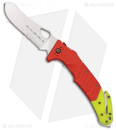 Fox Knives A.L.S.R. Folding Knife Red/Yellow Forprene (3.875" Serr) 1 Fox Knives A.L.S.R. Folding Knife Red/Yellow Forprene (3.875" Serr)