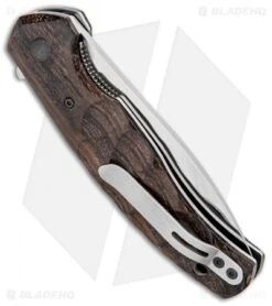 Fox Knives Anso Ziggy Liner Lock Knife Zircote Wood (3.25" Satin) FX-308 ZW -Fox Knives Shop Fox Knives Anso Ziggy LL Zircote Wood Satin FX 308ZW BHQ 95731 jr side