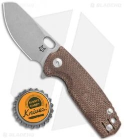 Fox Knives Baby Core Mini Liner Lock Knife Natural Micarta (2.4" Acid SW) 8 Fox Knives Baby Core Mini Liner Lock Knife Natural Micarta (2.4" Acid SW) -Fox Knives Shop Fox Knives Baby Core Mini LL Natural Micarta Acid SW BHQ 117161 jr bottlecap