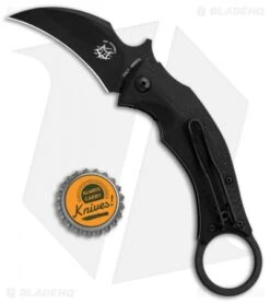Fox Knives Bastinelli Black Bird Karambit Knife Black G-10 (2.5" Black) FX-591 -Fox Knives Shop Fox Knives Bastinelli Black Bird Karambit Black G 10 Black FX 591 BHQ 85185 jr bottlecap