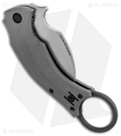 Fox Knives Bastinelli Black Bird Karambit Knife Gray G-10 (2.5" SW) FX-591SW -Fox Knives Shop Fox Knives Bastinelli Black Bird Karambit Gray G 10 FX 591SW BHQ 85184 jr side