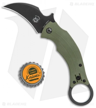 Fox Knives Bastinelli Black Bird Karambit Knife OD G-10 (2.5" Black) FX-591 OD 4 Fox Knives Bastinelli Black Bird Karambit Knife OD G-10 (2.5" Black) FX-591 OD - Image 4