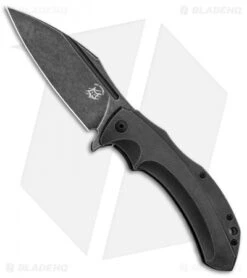Fox Knives Bastinelli Shadow Frame Lock Flipper Knife (3.75" Black Stonewash)