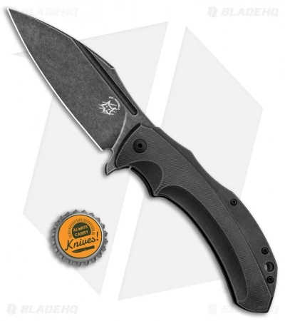 Fox Knives Bastinelli Shadow Frame Lock Flipper Knife (3.75" Black Stonewash) 4 Fox Knives Bastinelli Shadow Frame Lock Flipper Knife (3.75" Black Stonewash) - Image 4