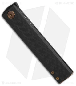 Fox Knives CHNOPS Liner Lock Knife Carbon Fiber & Bronze (3.25" PVD) FX-543 CFBR -Fox Knives Shop Fox Knives CHNOPS LLK CF Bronze 3in PVD BHQ 140159 td side