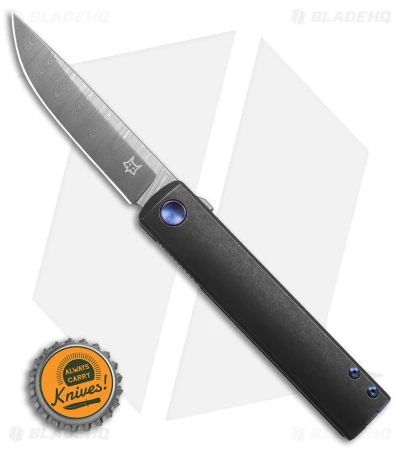 Fox Knives CHNOPS Liner Lock Knife Titanium & Blue (3.25" Damascus) 4 Fox Knives CHNOPS Liner Lock Knife Titanium & Blue (3.25" Damascus) - Image 4