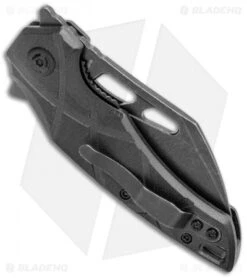 Fox Knives Defcon 5 Atrax Flipper Folding Knife Black G10 (3.5" Black SW) -Fox Knives Shop Fox Knives Defcon 5 Atrax Flipper Black G 10 Smokewash BHQ 115433 jr side