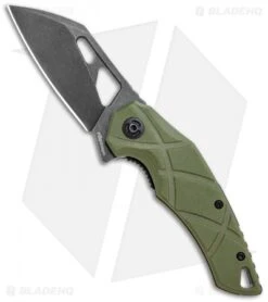 Fox Knives Defcon 5 Atrax Flipper Folding Knife OD Green G10 (3.5" Black SW)