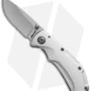 Fox Knives Defcon 5 Pop Smoke Folder Knife White Aluminum (4.5" Satin)