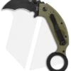 Fox Knives Derespina Folding Karambit Knife OD Green G-10 (2.55" Black) FX-590OD