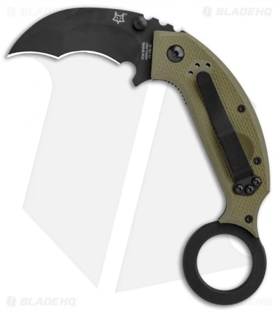 Fox Knives Derespina Folding Karambit Knife OD Green G-10 (2.55" Black) FX-590OD 1 Fox Knives Derespina Folding Karambit Knife OD Green G-10 (2.55" Black) FX-590OD