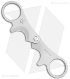 Fox Knives Due Cigni Cigar Cutter Stainless Steel (2.25" Bead Blast) 2C748 -Fox Knives Shop Fox Knives Due Cigni Cigar Cutter SS BB 2C748 BHQ 117120 jr open