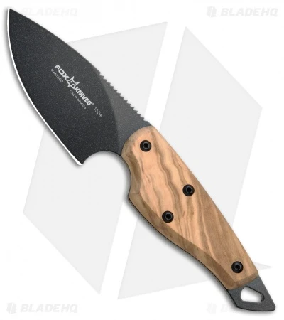 Fox Knives European Hunter Drop Point Olive Wood (3.375" Black) 1504-OL 1 Fox Knives European Hunter Drop Point Olive Wood (3.375" Black) 1504-OL