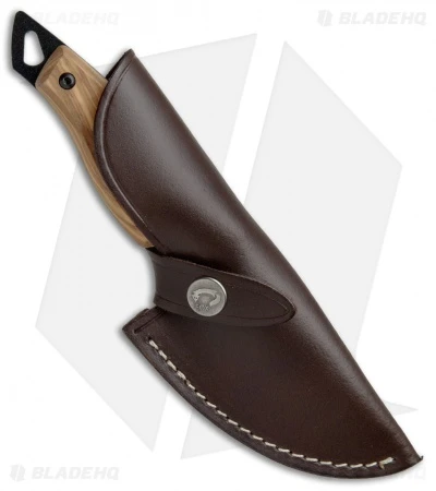 Fox Knives European Hunter Drop Point Olive Wood (3.375" Black) 1504-OL 3 Fox Knives European Hunter Drop Point Olive Wood (3.375" Black) 1504-OL - Image 3