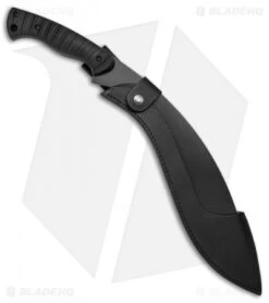 Fox Knives Gurkha Kukri Machete Fixed Blade (13.75" Black) 660 -Fox Knives Shop Fox Knives Gurkha Kukri Machete Black 02FX052 BHQ 52269 jr sheath