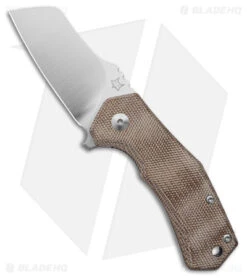 Fox Knives Italico Flipper Liner Lock Knife Brown Micarta (2.3" Satin M390)