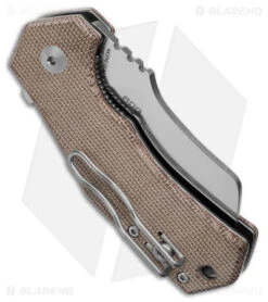 Fox Knives Italico Flipper Liner Lock Knife Brown Micarta (2.3" Satin M390) -Fox Knives Shop Fox Knives Italico FLLK Brown Micarta 2in Satin M390 BHQ 174694 td side