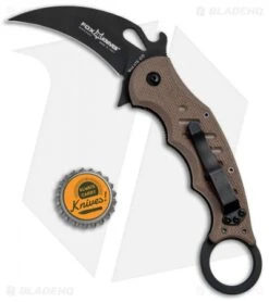Fox Knives Karambit Folder Knife Dark Earth G-10 (3.1" Black) 479E -Fox Knives Shop Fox Knives Karambit Dark Earth G 10 Black FOX479E BHQ 47621 jr bottlecap