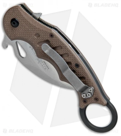 Fox Knives Karambit Folder Knife Dark Earth G-10 (3.1" Stonewash) 479E SW 2 Fox Knives Karambit Folder Knife Dark Earth G-10 (3.1" Stonewash) 479E SW - Image 2