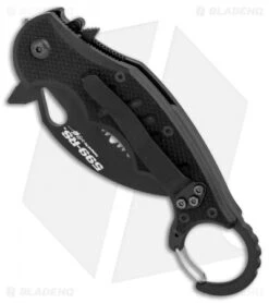 Fox Knives Karambit Folder Liner Lock Knife Black G-10 (3.1" Black Ser) FX-599RS 6 Fox Knives Karambit Folder Liner Lock Knife Black G-10 (3.1" Black Ser) FX-599RS -Fox Knives Shop Fox Knives Karambit Folder Black G10 Black Serr BHQ 88518 er spine