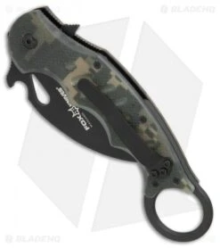 Fox Knives Karambit Folder Knife Digi Camo G-10 (3.1" Black) 479DGC -Fox Knives Shop Fox Knives Karambit digi camo G10 black 479DGC BHQ 47620 er spine