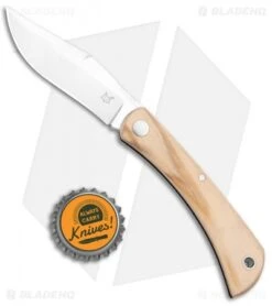 Fox Knives Libar Slip Joint Knife Olive Wood (2.75" Satin) 01FX847 -Fox Knives Shop Fox Knives Libar SJ Olive Wood Satin 01FX847 BHQ 105768 jr bottlecap