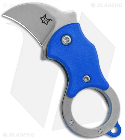 Fox Knives Mini-KA Linerlock Karambit Knife Blue (1" Bead Blast) FX-535 BL 1 Fox Knives Mini-KA Linerlock Karambit Knife Blue (1" Bead Blast) FX-535 BL