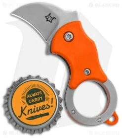 Fox Knives Mini-KA Linerlock Karambit Knife Orange (1" Bead Blast) FX-535 O -Fox Knives Shop Fox Knives Mini KA LL Karambit Orange BB 01FX326 BHQ 88122 jr bottlecap