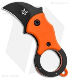 Fox Knives Mini-KA Linerlock Karambit Knife Orange (1" Black) FX-535 OB