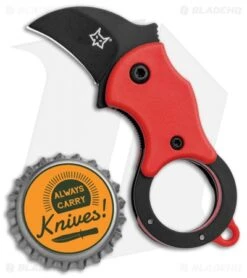 Fox Knives Mini-KA Linerlock Karambit Knife Red (1" Black) FX-535 RB -Fox Knives Shop Fox Knives Mini KA LL Karambit Red Black 01FX324 BHQ 88116 jr bottlecap