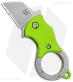 Fox Knives Mini-TA Liner Lock Karambit Knife Green (1" Stonewash) FX-536G